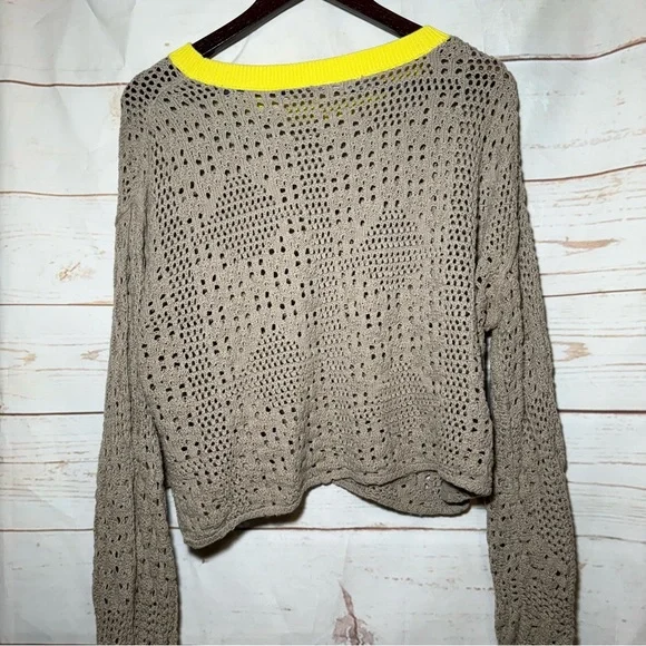 Free People • Sweater • Crop • Crochet • Home Run • Medium - Picture 8 of 10
